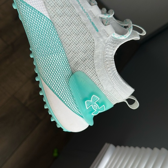 Under Armour Women's Gray and Teal Athletic Shoes - Picture 4 of 5